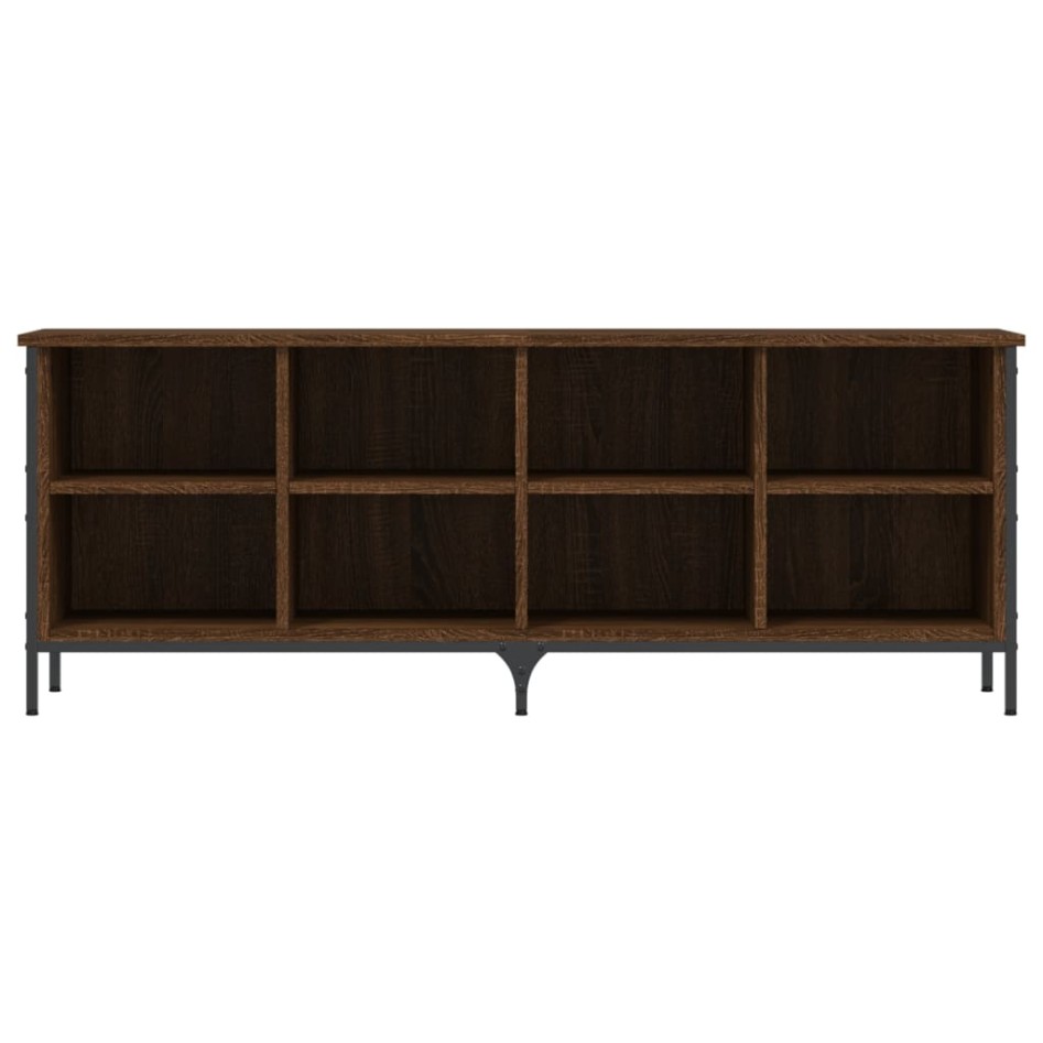 Zapatero madera de ingeniería marrón roble 131x35x50