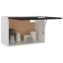 Armario colgante de cocina contrachapada negro 60x31x40