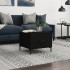 Mesa de centro madera contrachapada negro 50x50x40
