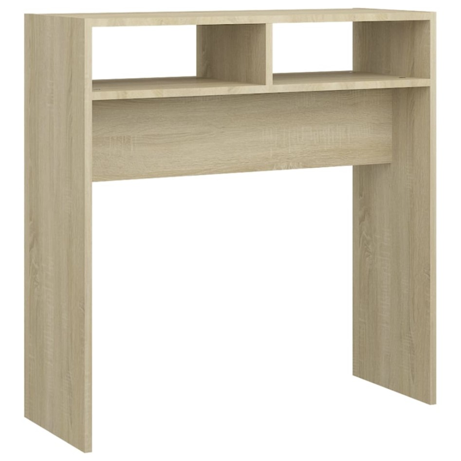 Mesa consola madera contrachapada roble Sonoma 78x30x80