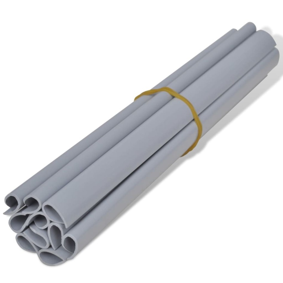 Panel de valla de PVC gris claro 70x0,19