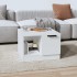 Mesa de centro madera contrachapada blanco 50x50x36