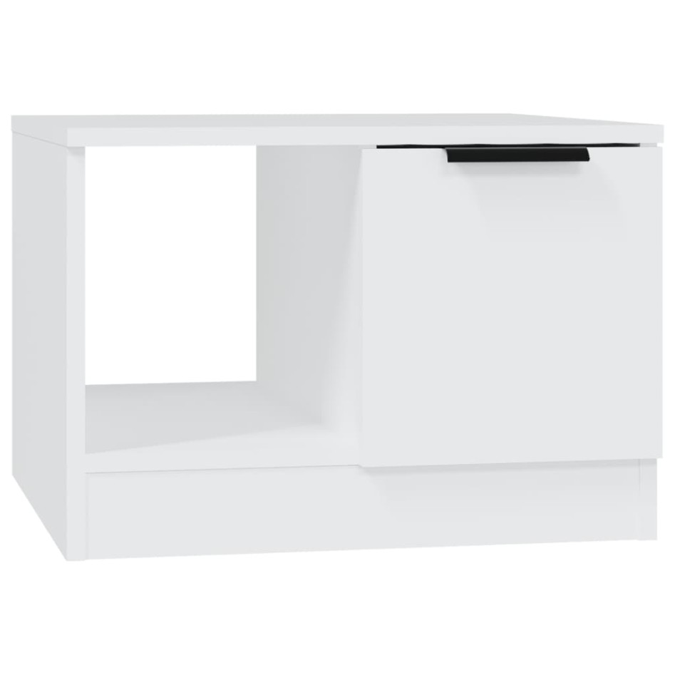 Mesa de centro madera contrachapada blanco 50x50x36