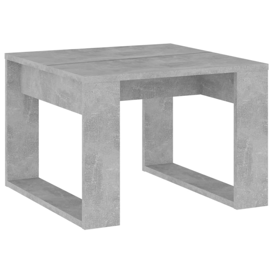 Mesa de centro madera de ingeniería gris hormigón 50x50x35