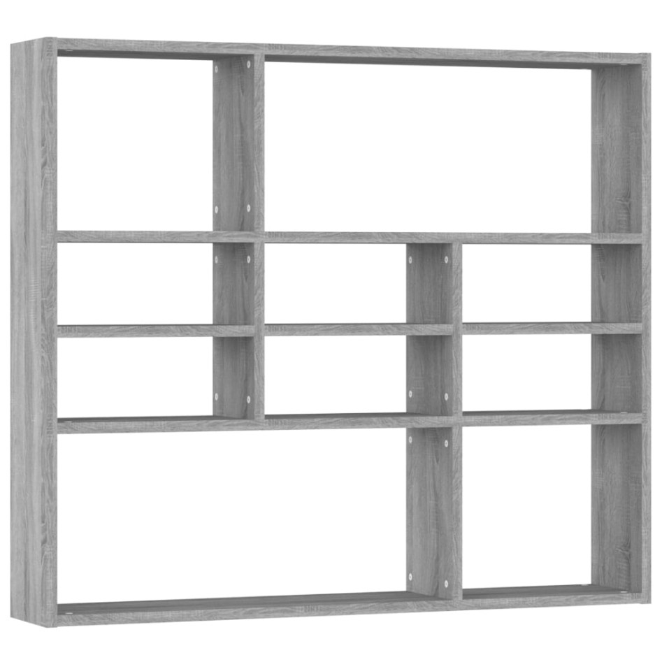 Estantería de pared madera ingeniería gris Sonoma 90x16x78