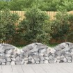 Cesta de gaviones forma arco hierro galvanizado 100x30x40/60 cm
