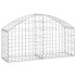 Cesta de gaviones forma arco hierro galvanizado 100x30x40/60