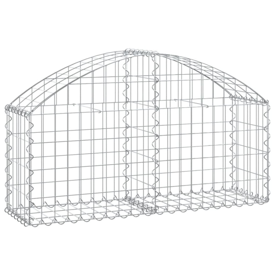 Cesta de gaviones forma arco hierro galvanizado 100x30x40/60