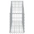 Cesta de gaviones forma arco hierro galvanizado 100x30x40/60