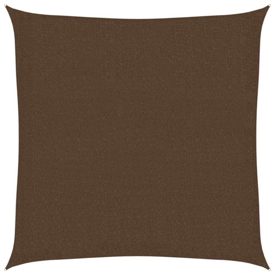 Toldo de vela HDPE marrón 160 g/m² 3,6x3,6