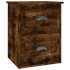 Mesita de noche de pared color roble ahumado 41,5x36x53