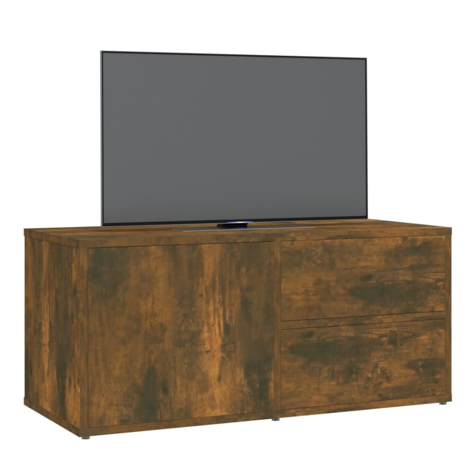 Mueble para TV madera contrachapada roble ahumado 80x34x36