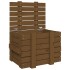 Caja almacenaje madera maciza pino marrón miel 58x40,5x42