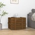 Caja almacenaje madera maciza pino marrón miel 58x40,5x42