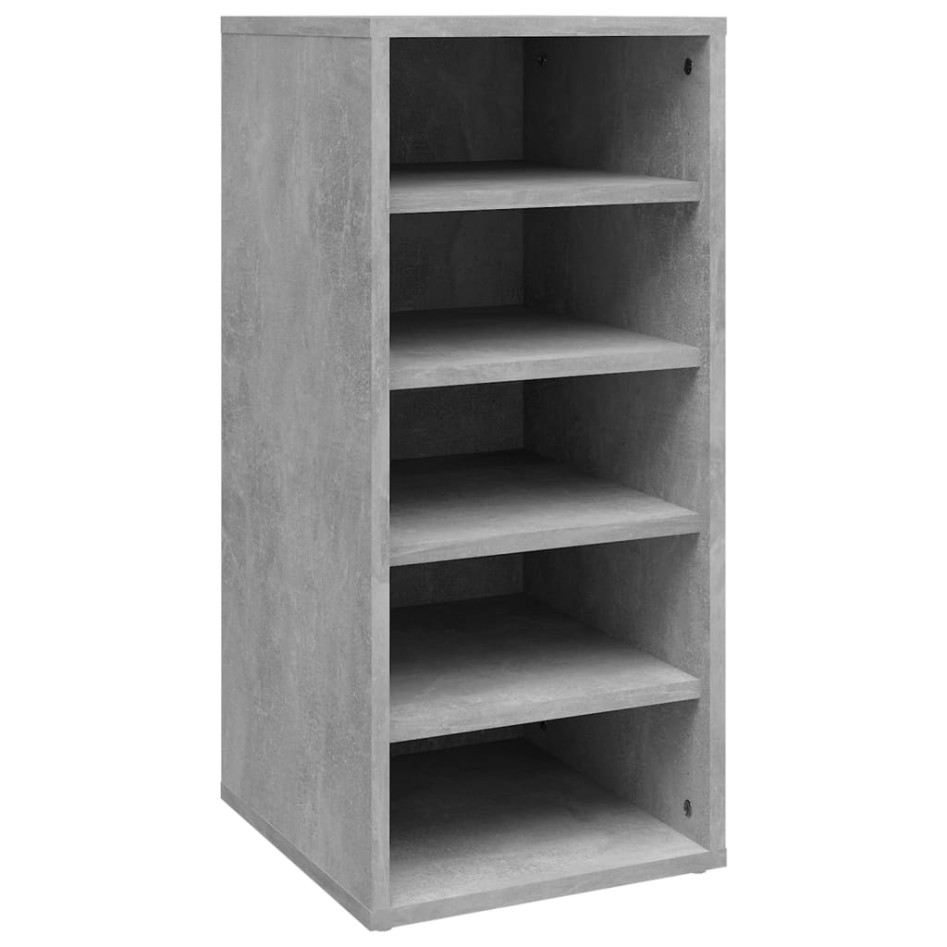 Mueble zapatero madera contrachapada gris hormigón