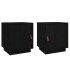 Mesitas de noche 2 uds madera maciza de pino negro 40x34x45