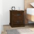 Mesita de noche madera contrachapada marrón roble 39x39x47,5