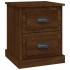 Mesita de noche madera contrachapada marrón roble 39x39x47,5