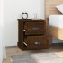 Mesita de noche madera contrachapada marrón roble 39x39x47,5