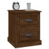 Mesita de noche madera contrachapada marrón roble 39x39x47,5