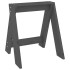 Taburetes 2 unidades madera maciza de pino gris 40x40x45