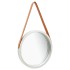 Espejo de pared con correa plateado 40