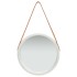 Espejo de pared con correa plateado 40