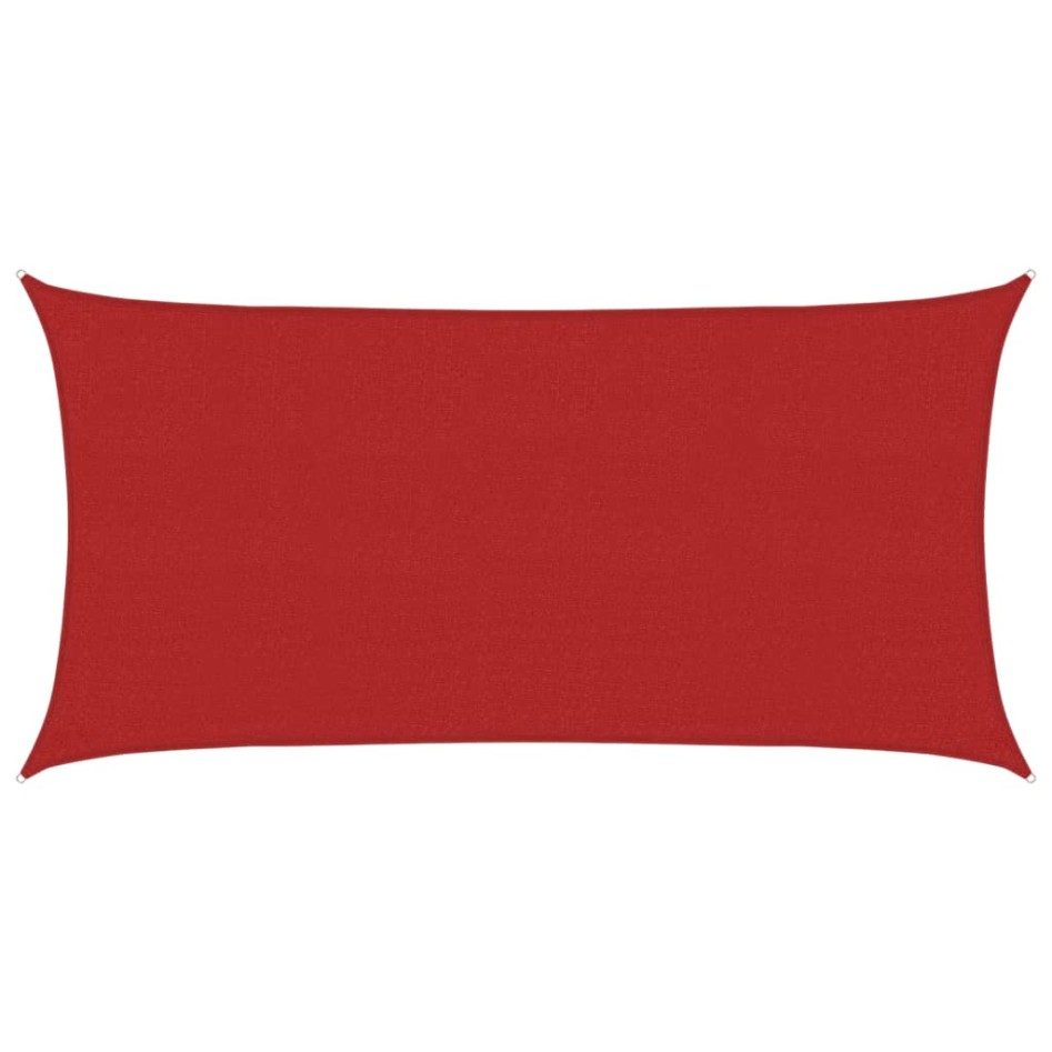 Toldo de vela HDPE rojo 160 g/m² 2x4