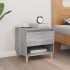 Mesita de noche madera contrachapada gris Sonoma 50x46x50
