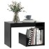 Mesa auxiliar de madera contrachapada negro 59x36x38