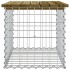 Banco jardín diseño gaviones madera pino impregnada 63x44x42