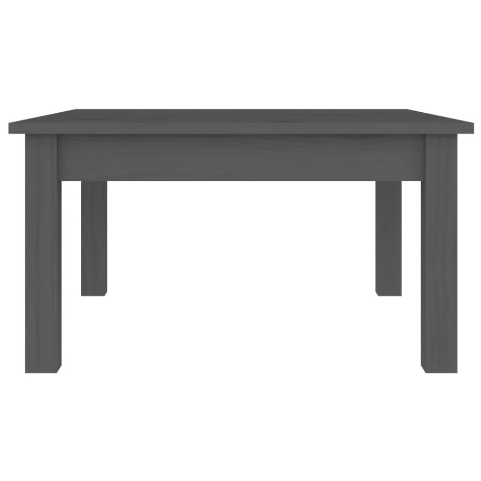 Mesa de centro de madera maciza de pino gris 55x55x30