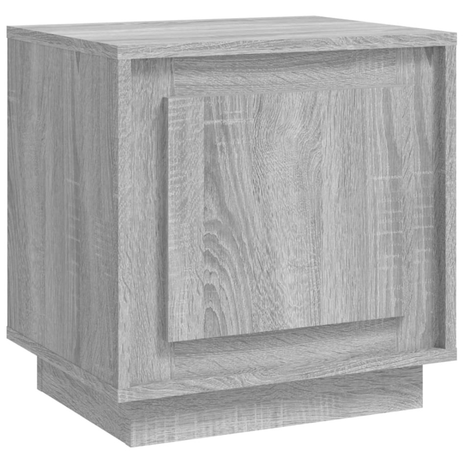Mesita de noche madera contrachapada gris sonoma 44x35x45