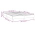 Estructura de cama box spring tela marrón 140x190