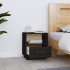 Mesita de noche madera maciza de pino negro 40x34x45