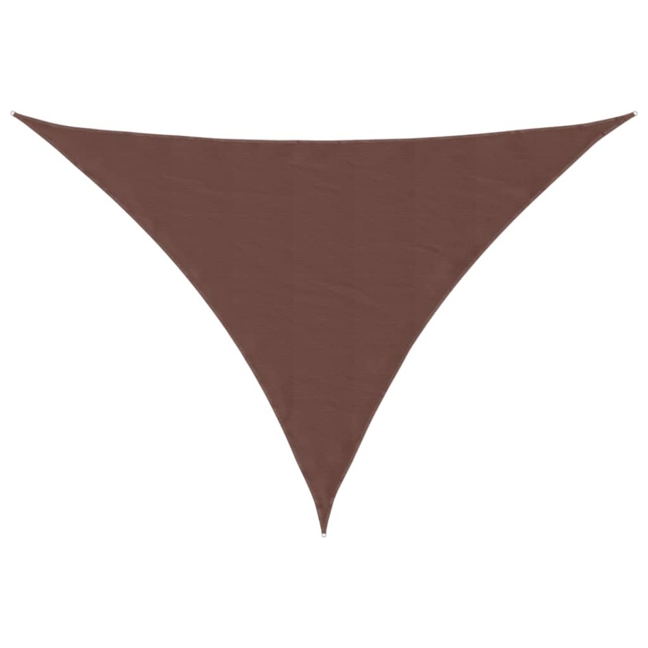 Toldo de vela triangular tela Oxford marrón 5x6x6