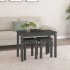 Mesas apilables 3 piezas madera maciza de pino