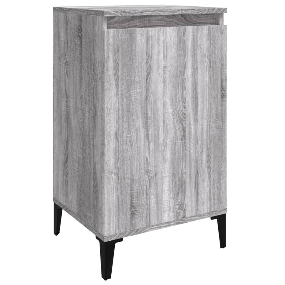 Mesita de noche madera contrachapada gris Sonoma 40x35x70