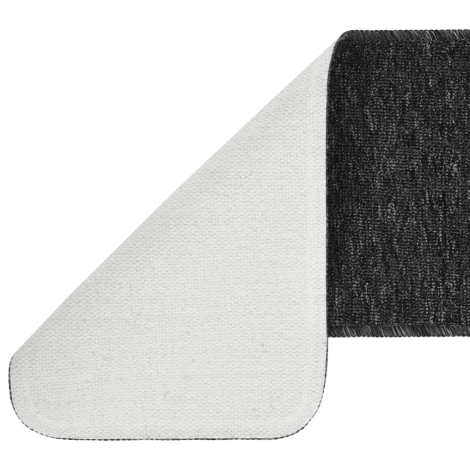 Alfombrillas de escalera antracita rectangular 75x20