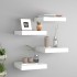 Estantes flotantes de pared 4 uds MDF blanco 23x23,5x3,8