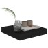 Estantes flotantes de pared 4 uds MDF negro 23x23,5x3,8