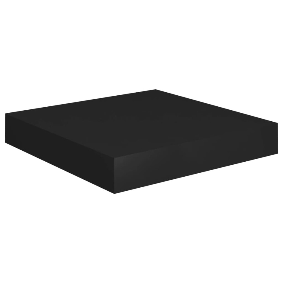 Estantes flotantes de pared 4 uds MDF negro 23x23,5x3,8