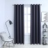 Cortinas opacas con anillas de metal 2 uds antracita 140x175