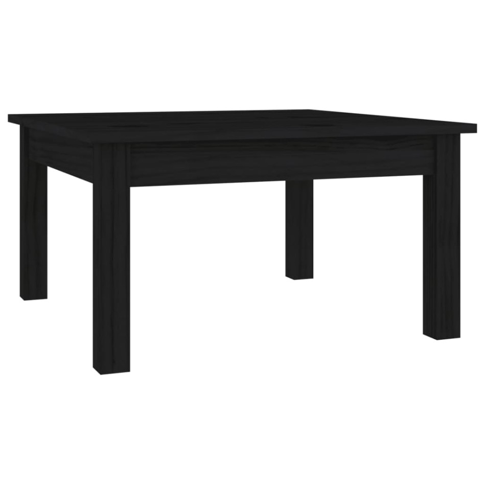 Mesa de centro de madera maciza de pino negro 55x55x30