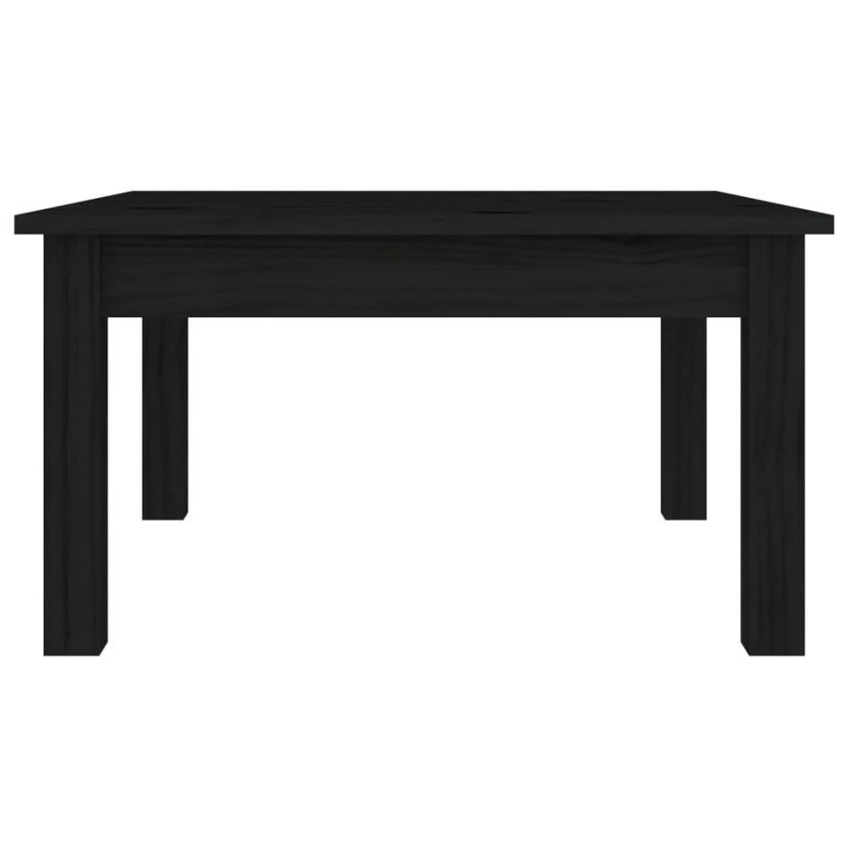 Mesa de centro de madera maciza de pino negro 55x55x30