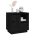 Mesita de noche madera maciza de pino negro 50x34x50