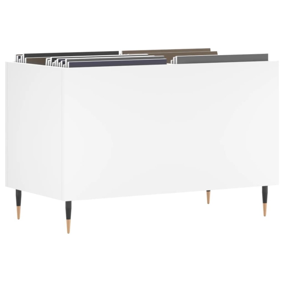 Mueble para discos madera contrachapada blanco 74,5x38x48