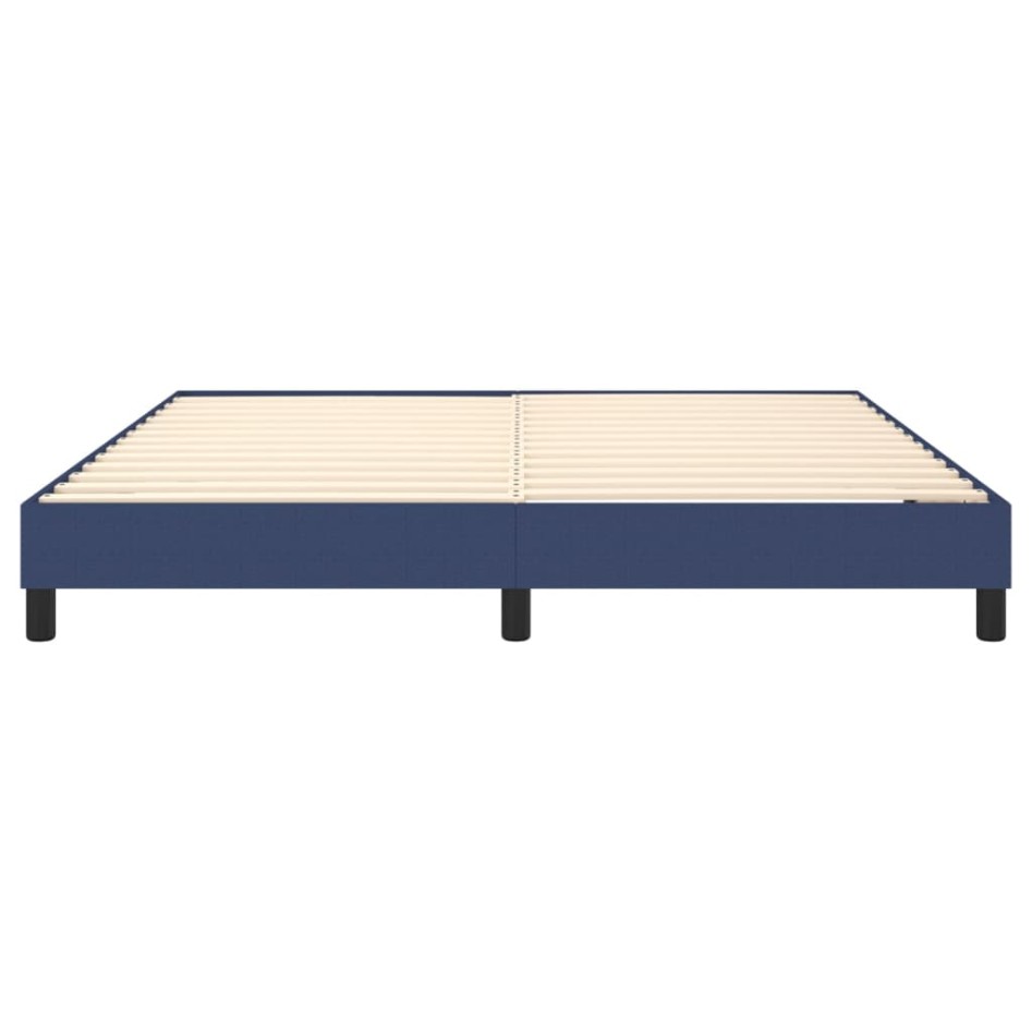 Estructura de cama box spring tela azul 160x200