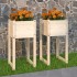 Jardinera 2 unidades madera maciza de pino 40x40x81