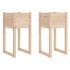 Jardinera 2 unidades madera maciza de pino 40x40x81